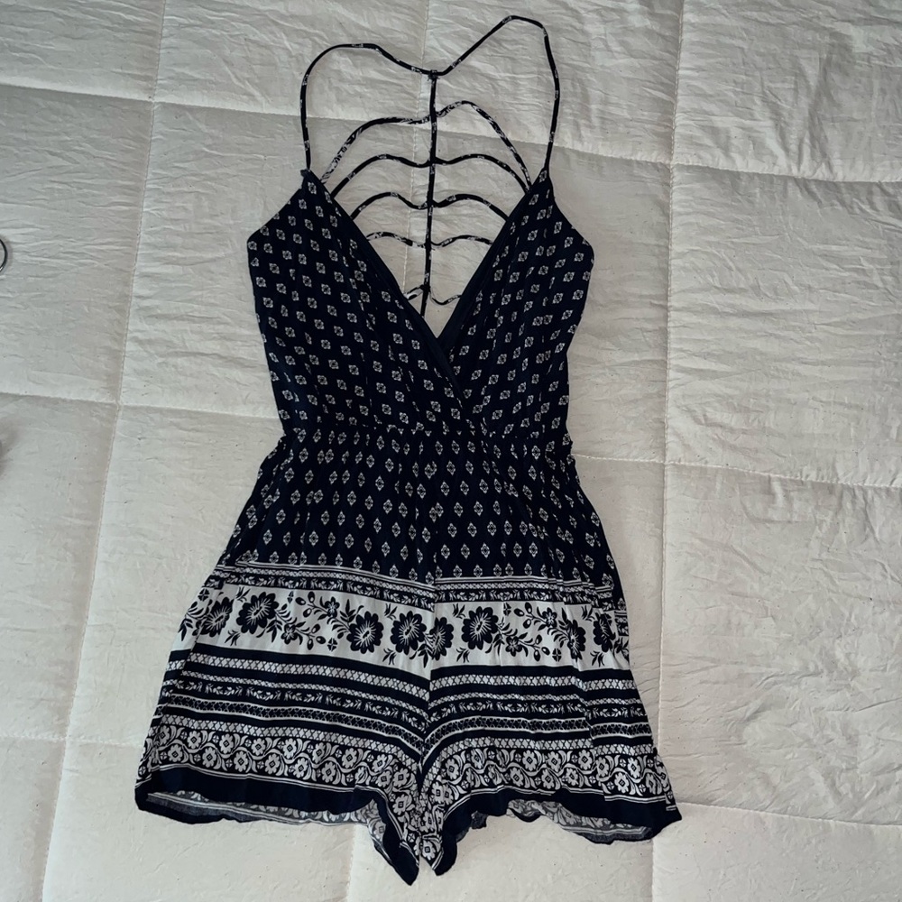 Navy blue romper